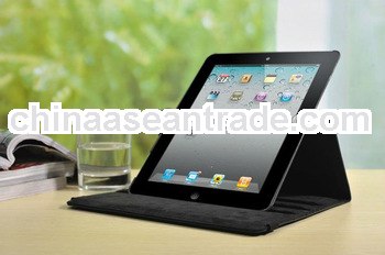 Deluxe PU Napa Leather PadCase with Stand for The new iPad / iPad 3 (Black)