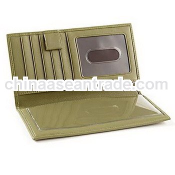 Deluxe genuine leather checkbook wallet checkbook cover