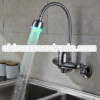 Designer Kitchen Mixer Tap Sink ChromePull Out Spray Faucet kitchen faucet with led light