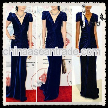 Designer velvet mermaid evening dress dropship!