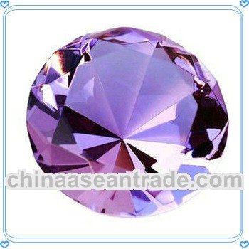 Diamond Crystal Wedding Paperweight Souvenirs ForPurple Wedding Decoration