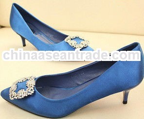 Diamond low heel evening pump shoes for women 2013 XT08-P1097