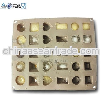 Diamond shape silicone ice cube tray ,round shape silicone ice cube tray