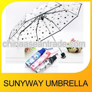 Dot Printing 3 Foldable POE Umbrella