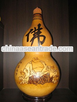 Dried gourd with drawing
