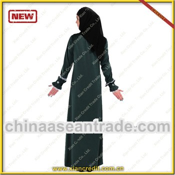 Dubai Abaya burqa with ruffled and lace embroidery KDT-038