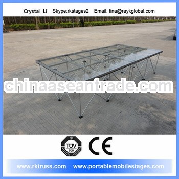 Durable plexiglass folding stage for event,party stage,portable mobile stage