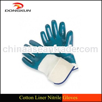 EN388 Nitrile Working Gloves/13G Cotton Knitted Nitrile Gloves/Cotton Liner Nitrile Working Gloves