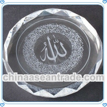 Edge Crystal Islamic Paperweight For Muslin Gifts