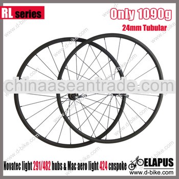 Elapus Toray T700 full carbon tubular 24mm road bike wheels