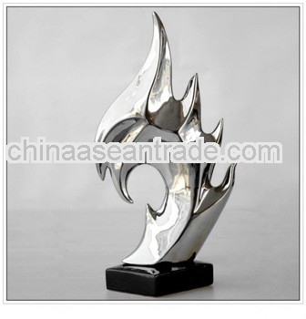 Electroplate Silver With Stand Ceramic Craft Handmade Trophy For Sport As a Prize