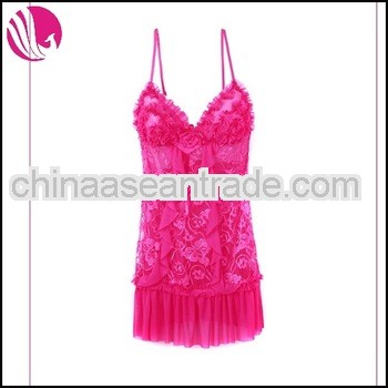 Elegant Large Size Erotic Nightdress Lingerie