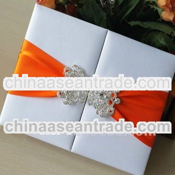 Elegant style wedding box scroll invitation card box indian