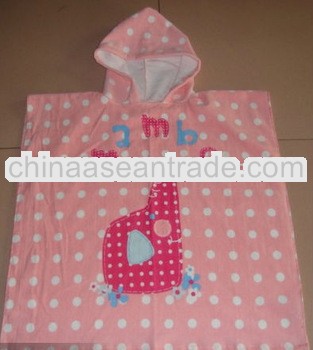 Embroidery baby hooded beach towel