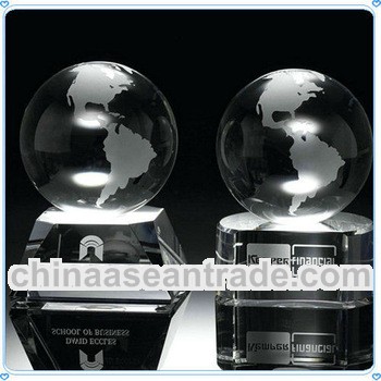 Engraved Crystal Globe Award Trophy for Victory Souvenir Awards