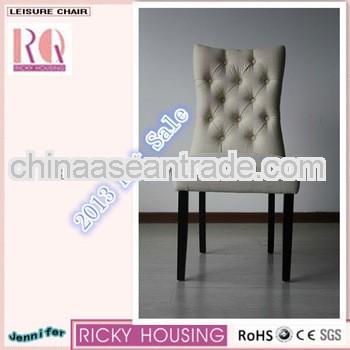 Exquisite Wooden Dining Chair With Upholstered High BackRQ-20711