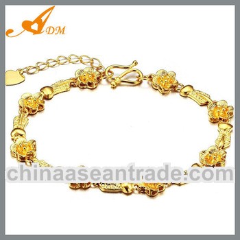 Exquisite fashion flower 18K gold friendship bracelets