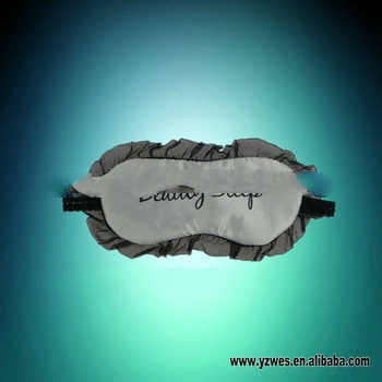 Eyemask with black lace and print logo