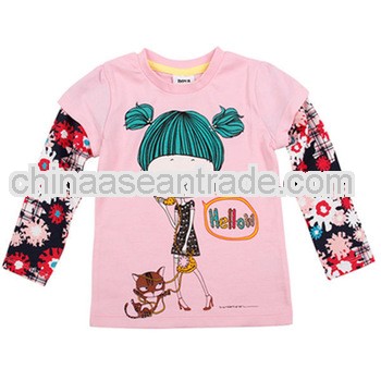 F3352 PINK Fashion Girls t-shirts Tops Brand T-shirts for girls from Nova