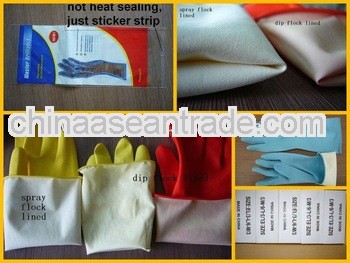FDA/CE/ISO Hot selling colored house industrial latex hand rubber disposable long cuff gloves,in hom