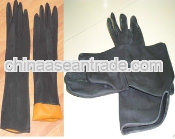 FDA/CE/ISO high quality Spray long cuff long latex gloves rubber disposable long cuff gloves,in home