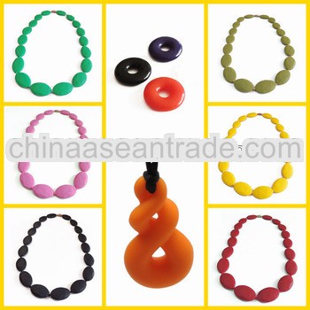 FDA Mixed Color Silicone Pendant/Soft Fashion Pendant /Silicone Pendant