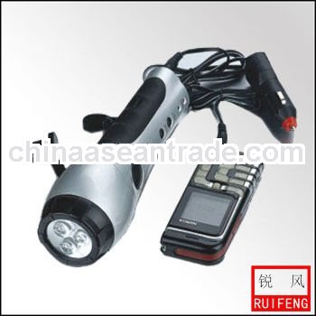 FM Radio multifunctional Flashlight with Mobile Phone Charger