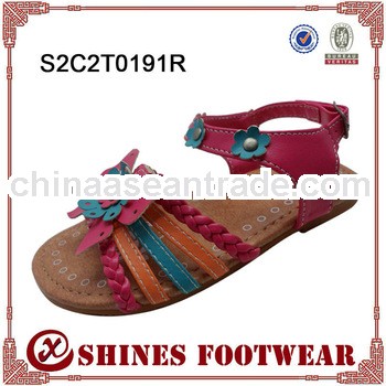 Factory Direct kids shoes/ Spring Summer fashion kids shoes/ leather flat sandals