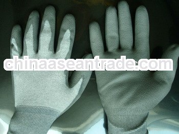Factory using,Nylon material,ESD grey palm coated gloves