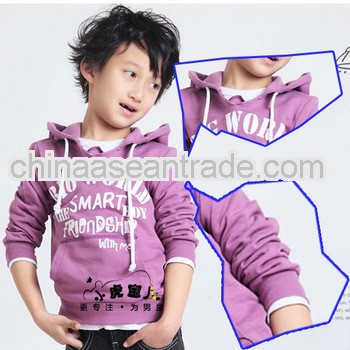Fall winter 2013 kids garment pure color patterned thick cotton zipper-up cardigan unlined windproof