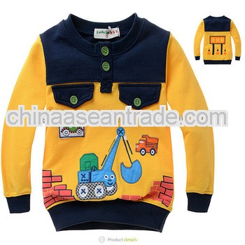 Fancy And Pure Cotton Kids Boy Autumn Long Tshirt Printing