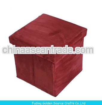 Fanshion comfortable suede fabric storage ottoman&chair