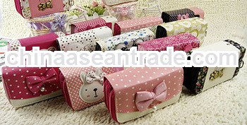 Fanshion cute cartoon rabbit three puller bag change purse multifunctional package