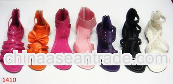 Fashion Children flat PU sandal / shoe / flip flops 2013