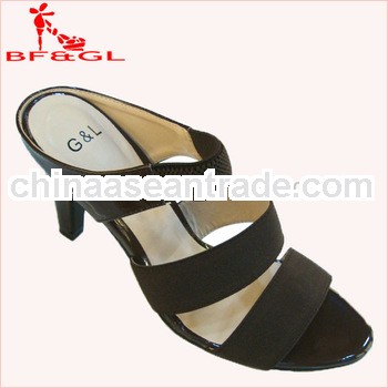 Fashion Female Summer Slides Mid-high Chunky Heels