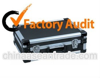 Fashion Silver Aluminum Hand Tool Carrying Case Tool Case MLD-AC392