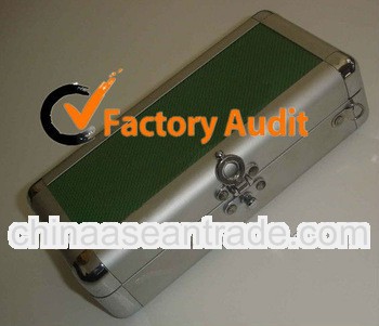 Fashion Small Cheap Green Silver Aluminum Tool Box Tool Case MLD-AC406