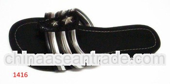 Fashion Women 2013 flat PU sandal / shoe