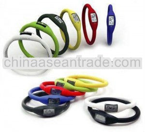Fashion anion negative wrist bracelet silicone watch