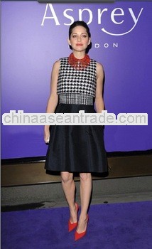 Fashion autumn 2013 women Houndstooth Classic slim Quality Woolen one-piece dress