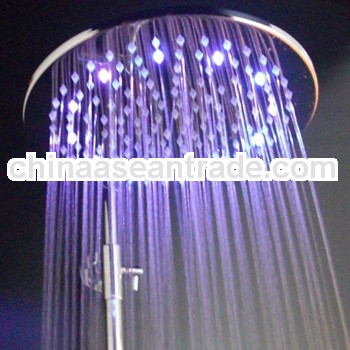 Fashion brass Dia300mm round led lighted shower