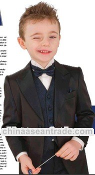 Fashion design classical style matte tuxedo suit for boy