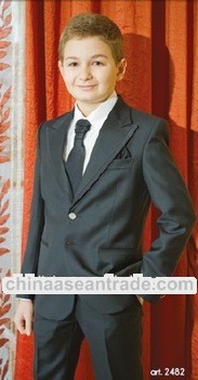 Fashion design little gentleman fashion black suits for boys