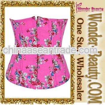 Fashion floral pattern waist training corset for women