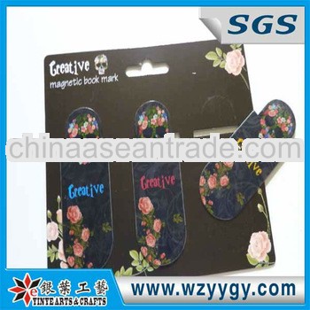 Fashion foldable souvenir high quality magnetic bookmark