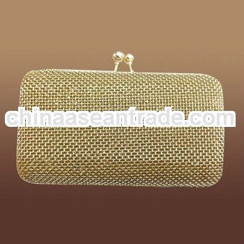 Fashion ladies gold iron evening clutch bag