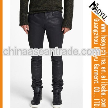 Fashion mens leather pants mens gay black leather pants sexy leather pants men (HYPU11)