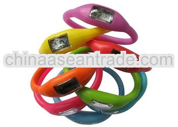 Fashion negative ions silicone rubber sport watch