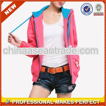 Fashion plain ladies warm hoodies wholesale China(YCH-B0134)