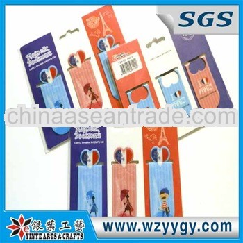 Fashion pvc folding OEM printed bookmark with magnet for kids